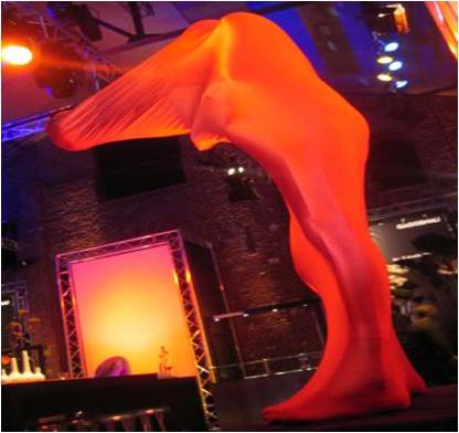 companies organizing events, events Barcelona, lycra, human, sculptures,